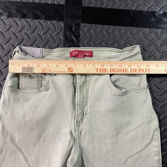 Gloria Vanderbilt Jeans Womens 12 Green Stretch Straight Leg Five Pocket Denim - Picture 3 of 10